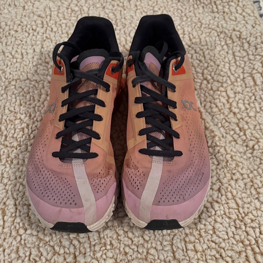 On Running Women's Athletic Shoes in Pink and Orange